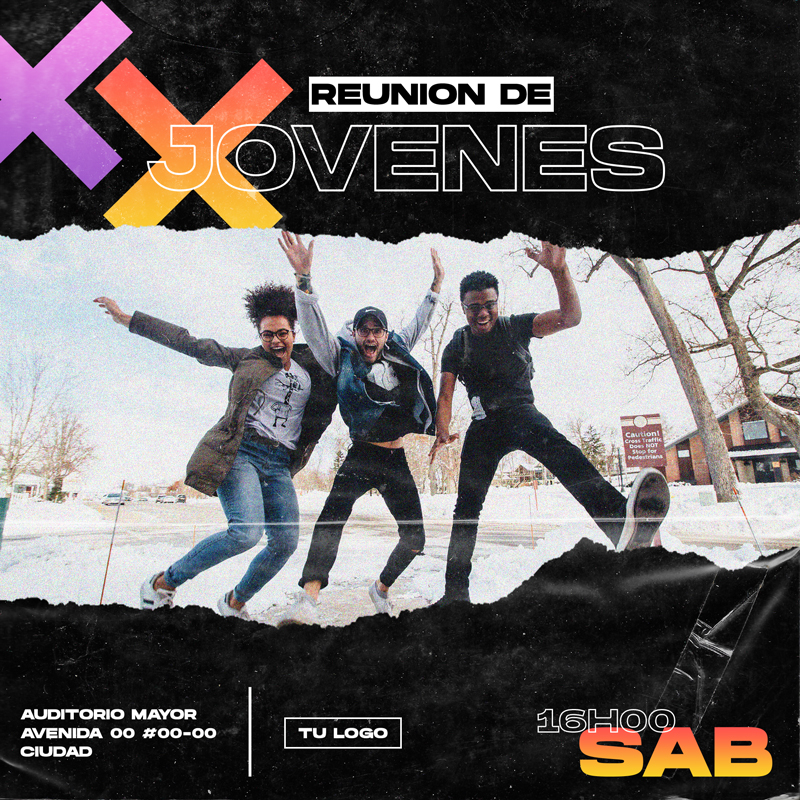 Diseño gratis para reunión de jóvenes