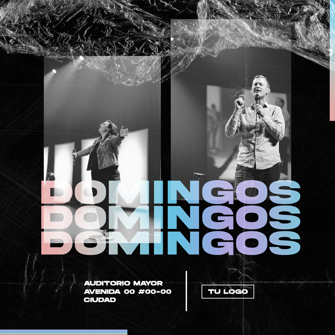 Diseño gratis para reunión de domingos en iglesias cristianas.