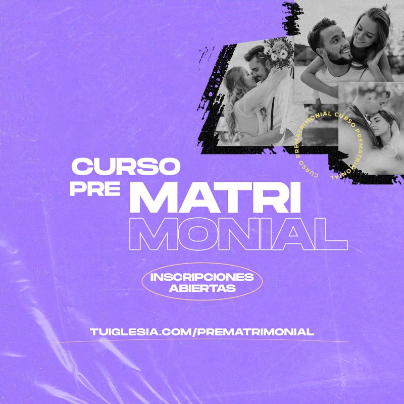 Diseño gratis para curso pre matrimonial en iglesias cristianas