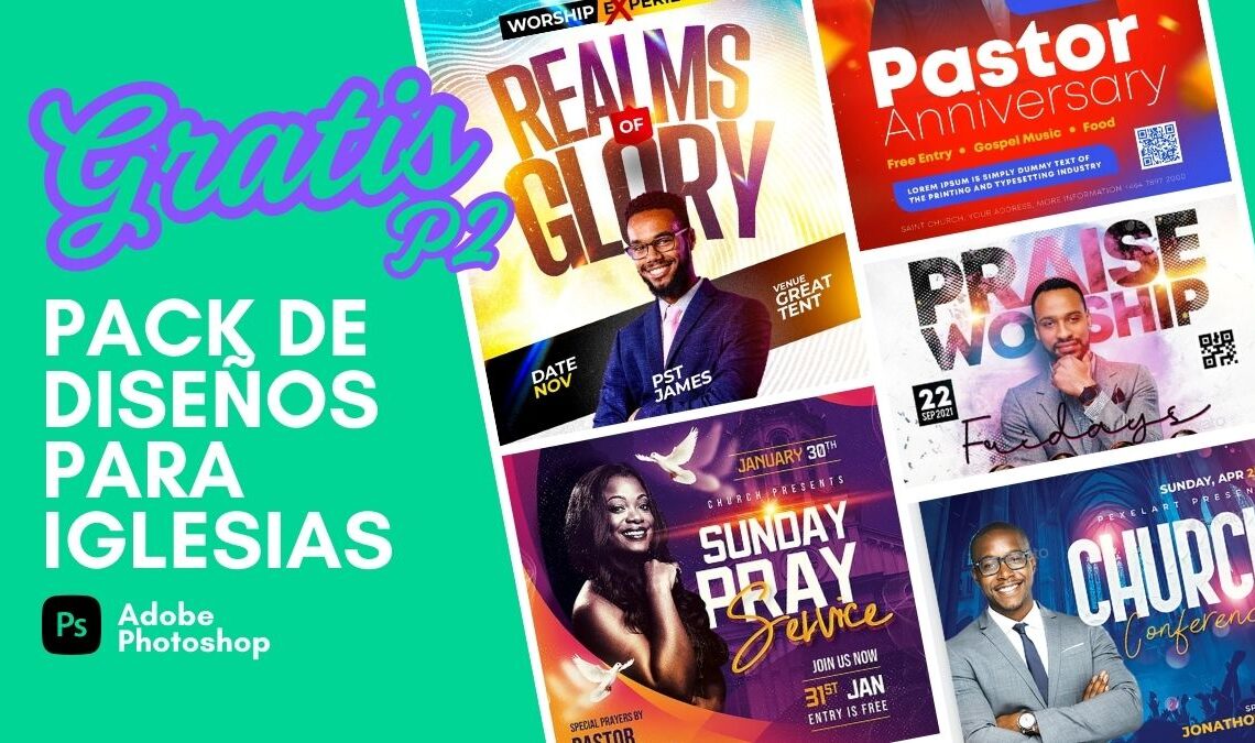 Pack de diseños gratis para iglesias cristianas
