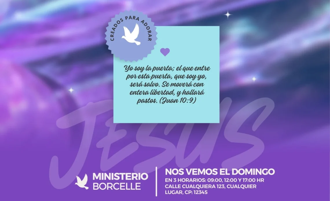 Diseño gratis para frase cristiana editable en canva