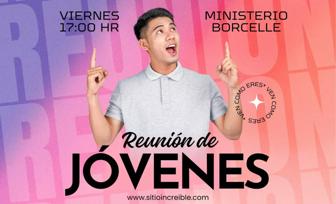 Diseño gratis en canva para reunión de jovenes