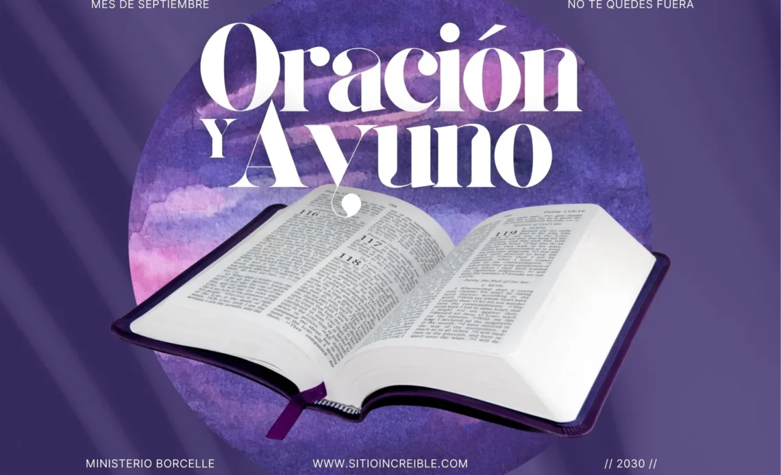 Recursos gratis para iglesias: Diseño editable para Ayuno y Oración en Canva